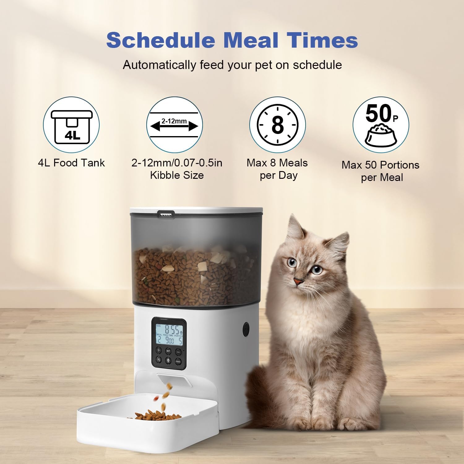 ANDOLL HOME Automatic Pet Feeder (4L)